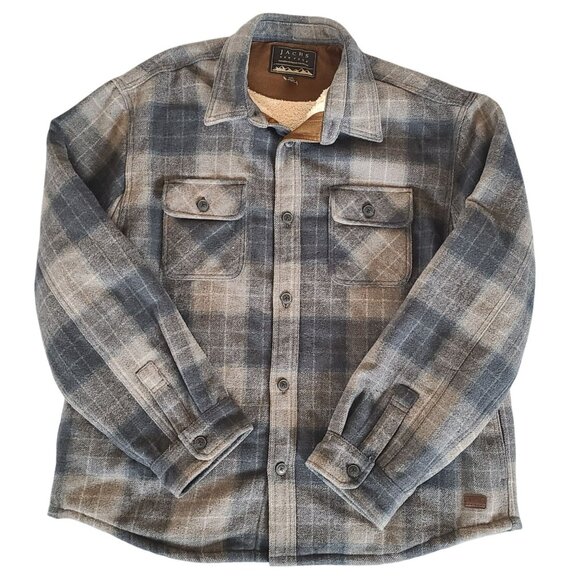 Jachs New York XXL Mens Plaid Sherpa Lined Flannel Jacket Big & Tall 2XL - Picture 1 of 13